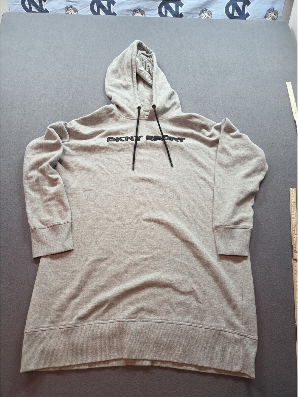 men's gray hooded sweatshirt by DKNY Sport size M